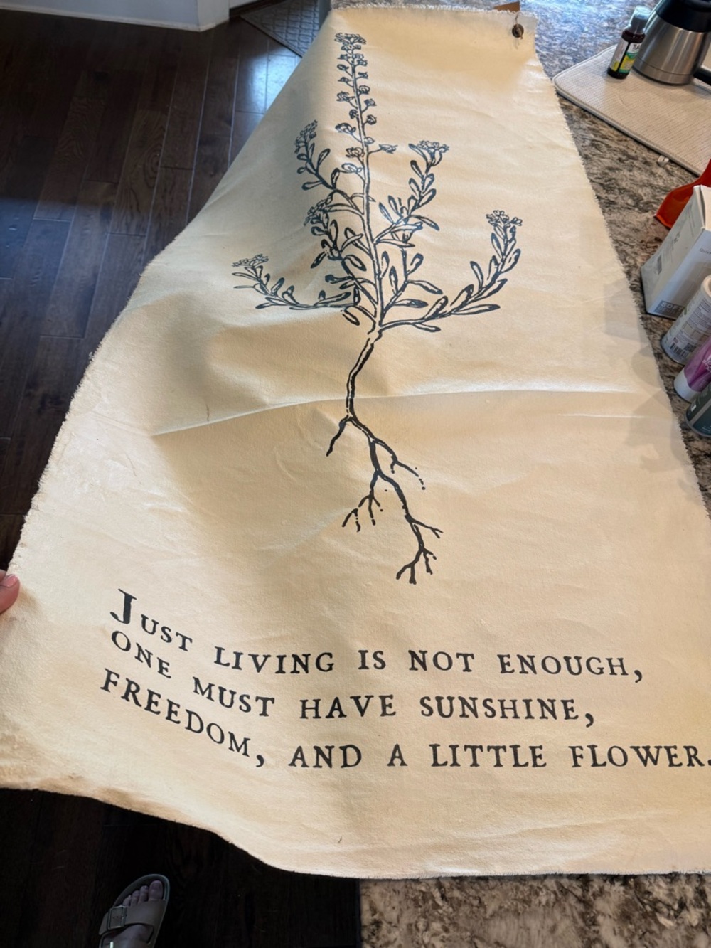 Sugarboo & Co. hand painted Botanical Quote Canvas wall art